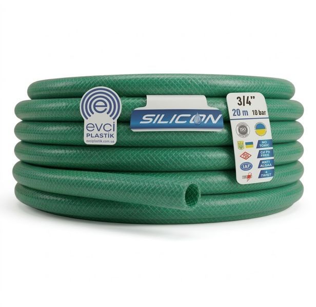 Шланг для полива Evci Silicon 3/4&Prime; (20м) 2793445 фото