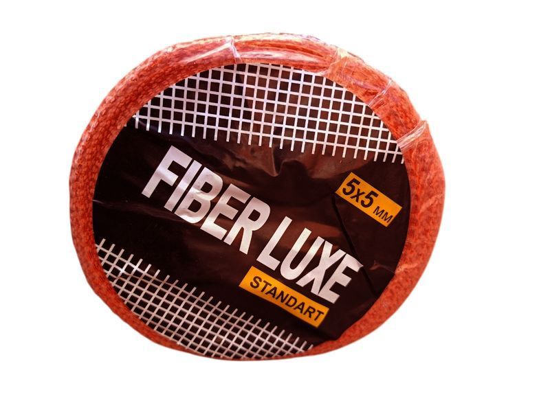 Сетка армирующая 5х5мм Fiber Luxe Standart 160г/м&sup2; (50м&sup2;) оранжевая 321688278 фото